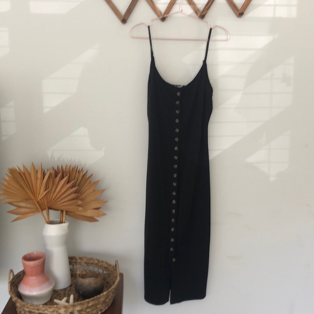 Black midi dress